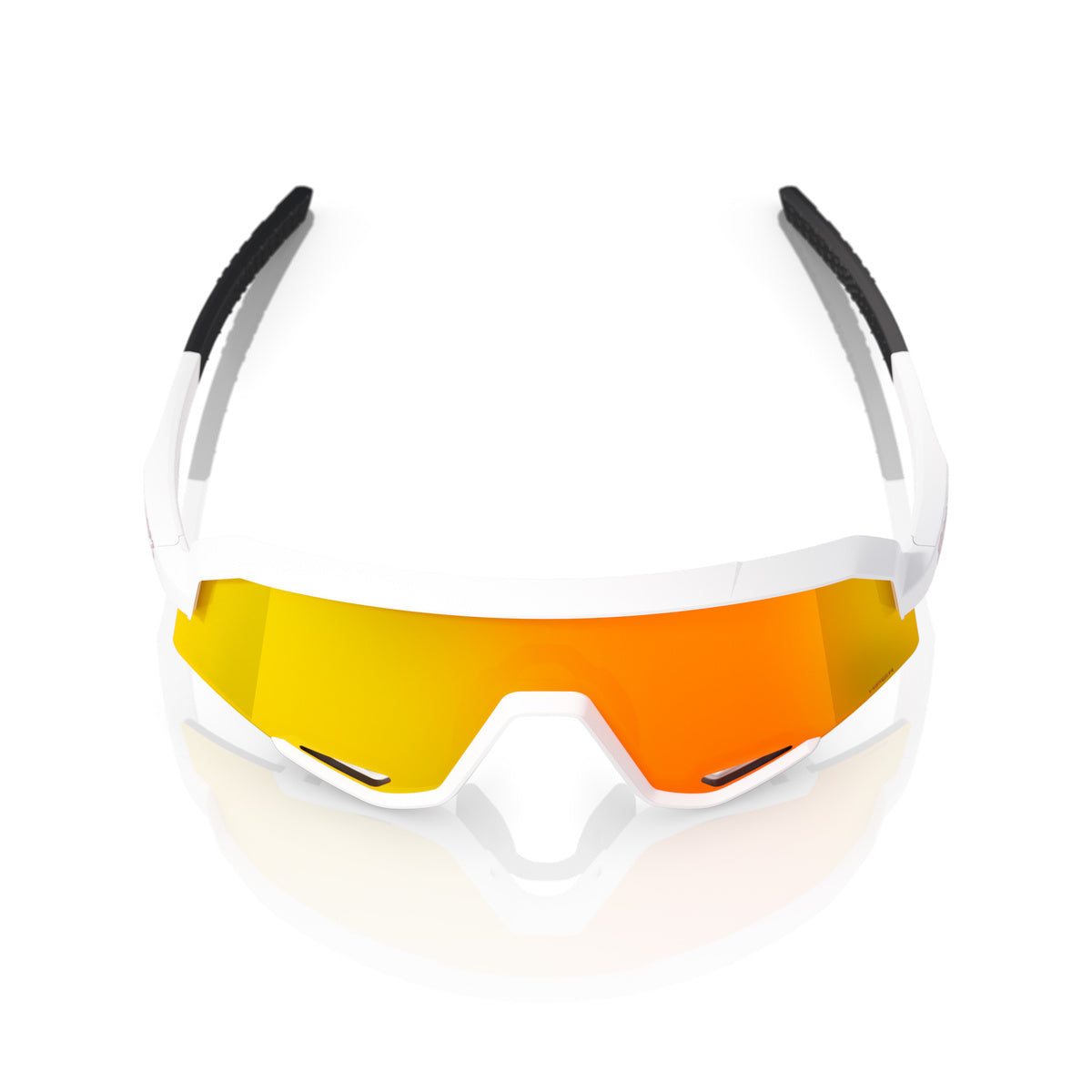 100% SLENDALE MATTE WHITE HiPER RED MIRROR LENS