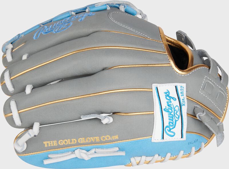 RAWLINGS LIBERTY ADVANCED COLOR SERIES 12" FASTPITCH GLOVE,GRAY/COLUMBIA BLUE