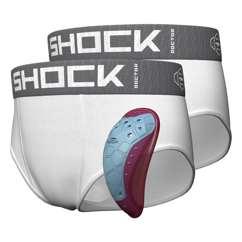 SHOCK DOCTOR YOUTH CORE 2-PACK BRIEF WITH BIO-FLEX 2.0 CUP