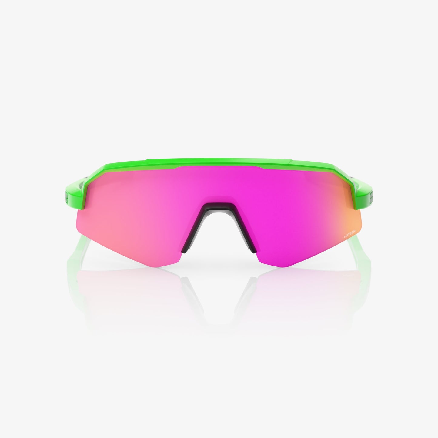 100% SLENDALE YOUTH VIPER GREEN HiPER VITAL PINK MIRROR LENS