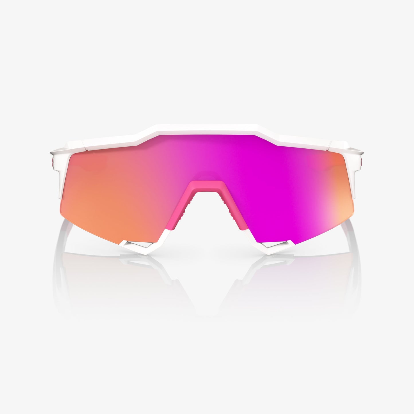 100% SPEEDCRAFT® MATTE WHITE/PINK HiPER® VITAL PINK MIRROR LENS