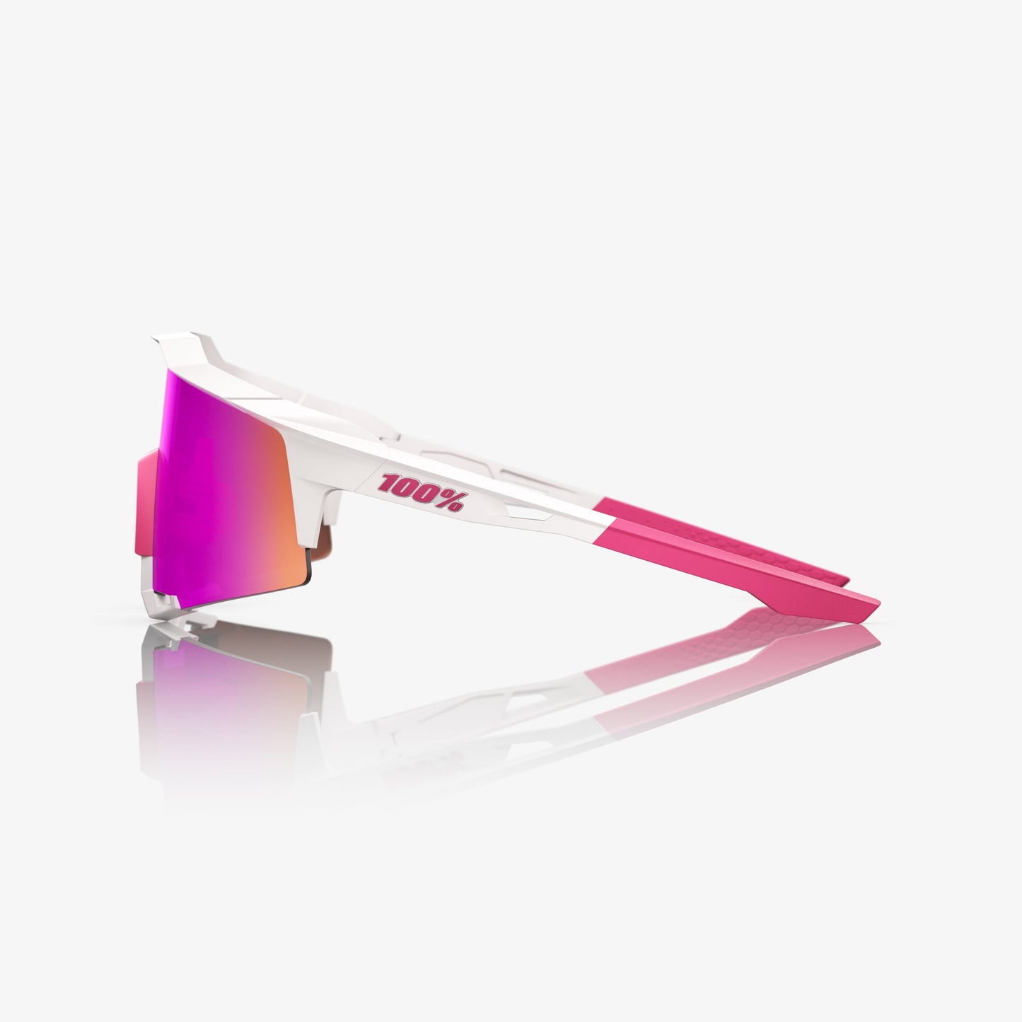 100% SPEEDCRAFT® MATTE WHITE/PINK HiPER® VITAL PINK MIRROR LENS
