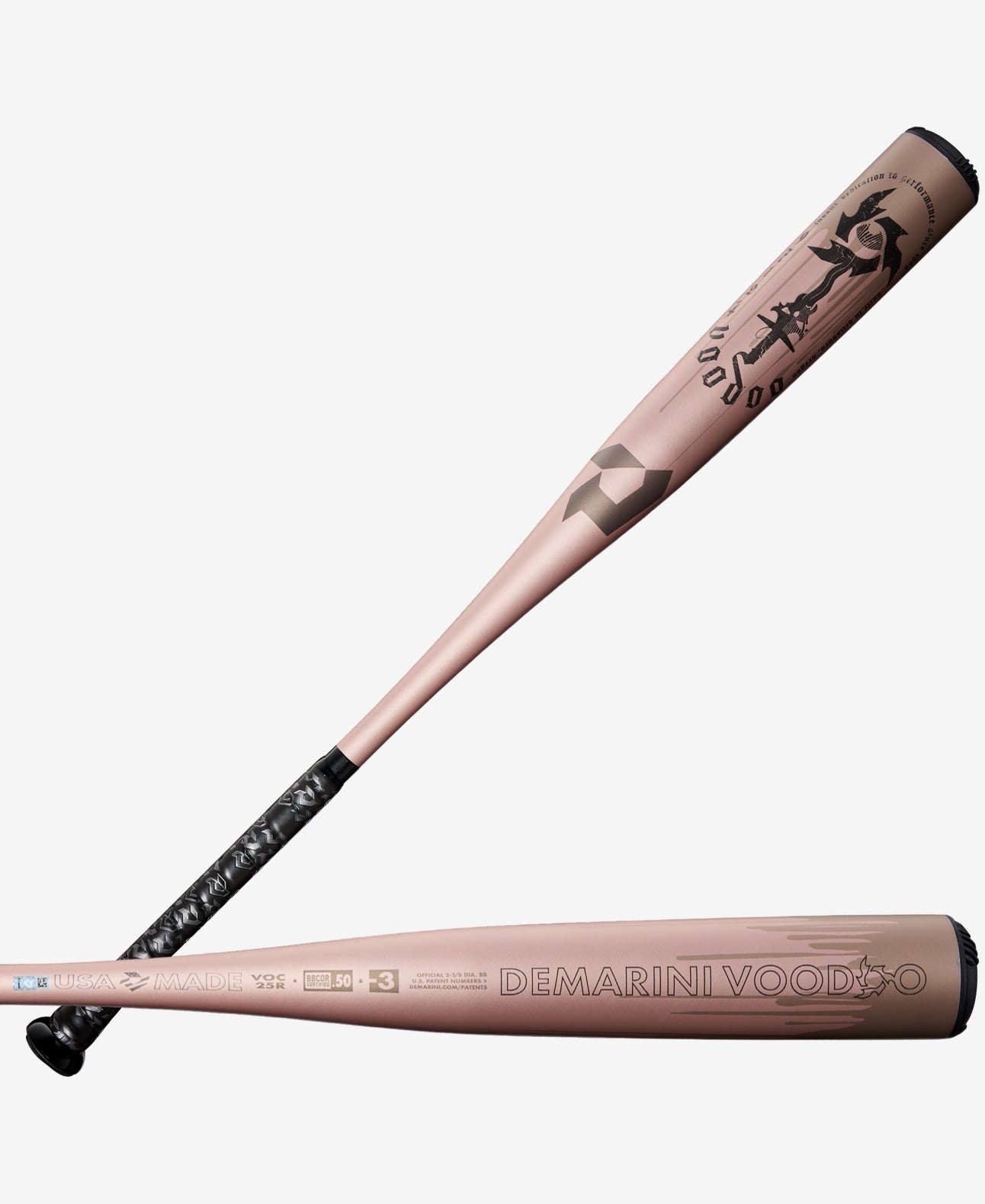 2025 DEMARINI ROSE GOLD VOODOO ONE (-3) BBCOR BASEBALL BAT