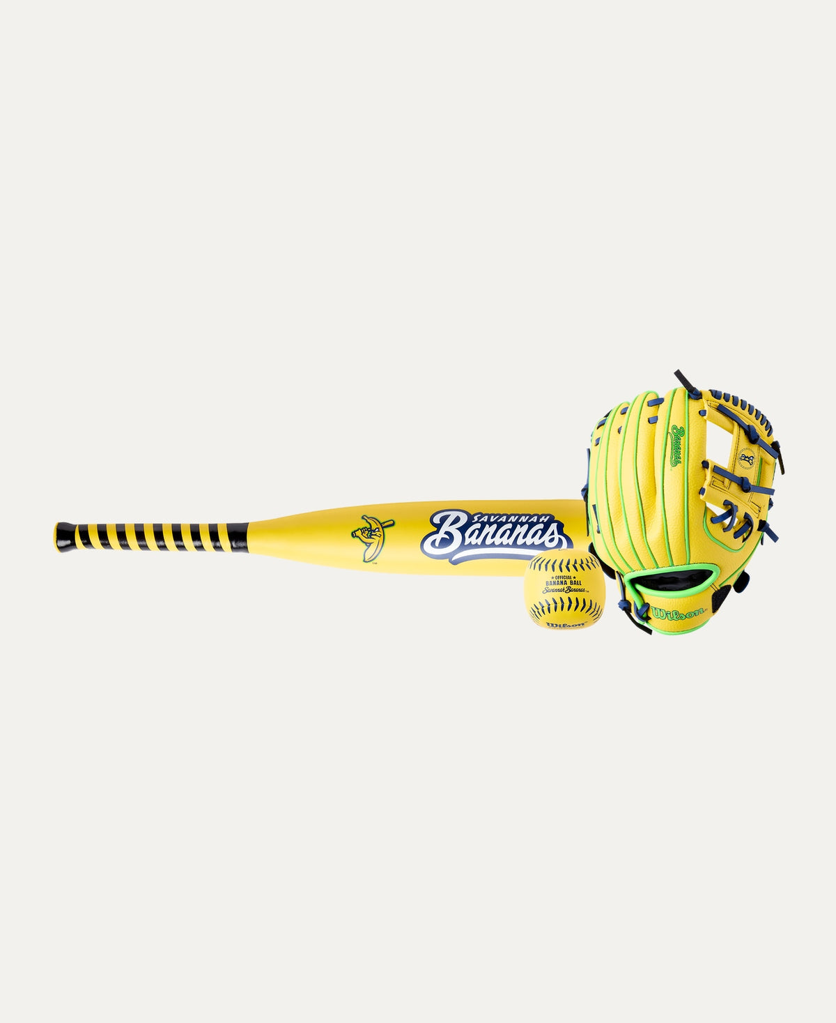 WILSON 2026 SAVANNAH BANANAS™ A200® 10” GLOVE, BALL & BAT KIT