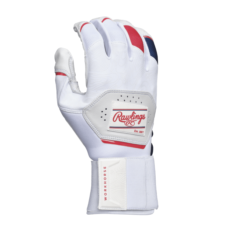RAWLINGS ADULT WORKHORSE COMPRESSION STRAP BASEBALL BATTING GLOVES