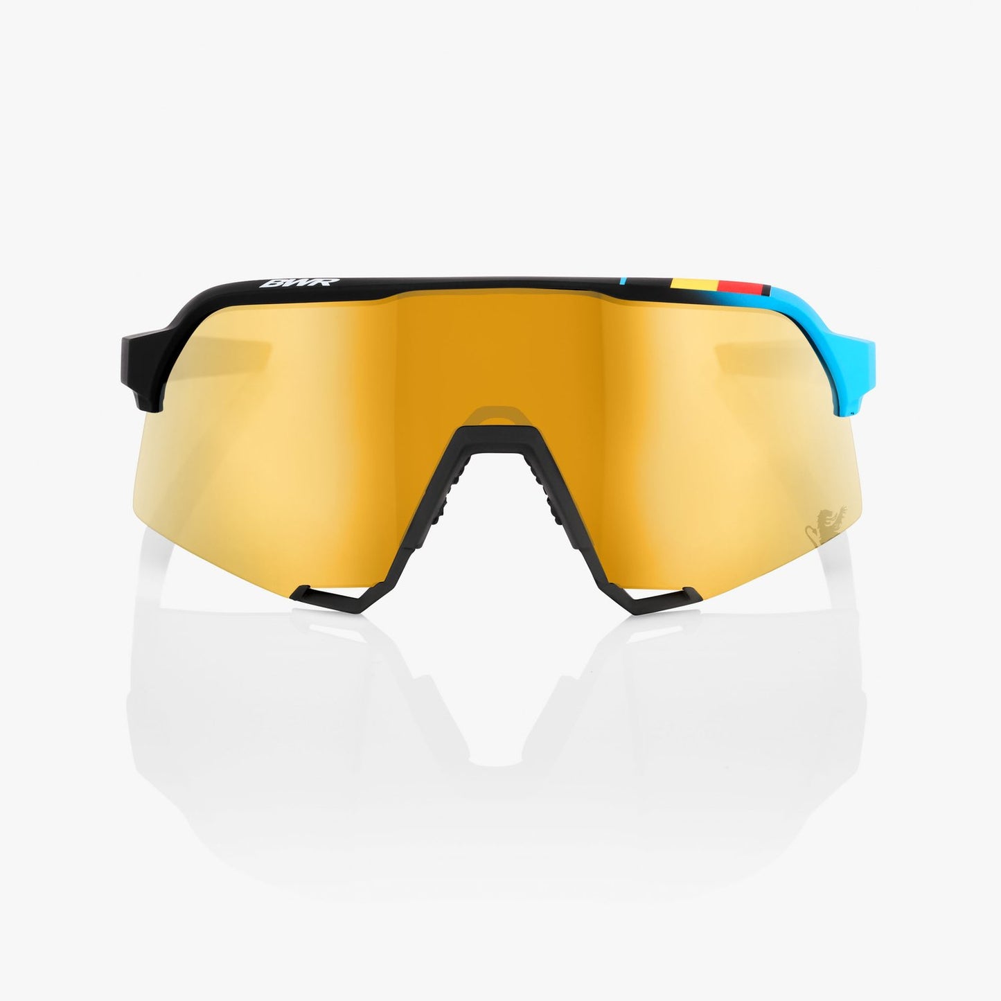 100% S3 BWR BLACK - SOFT GOLD MIRROR LENS