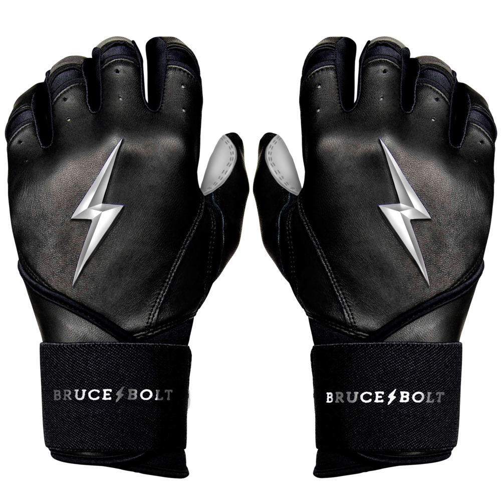 BRUCE BOLT YOUTH CHROME SERIES LONG CUFF BATTING GLOVES