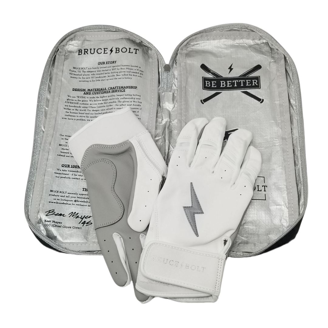 BRUCE BOLT YOUTH CHROME SERIES SHORT CUFF BATTING GLOVES
