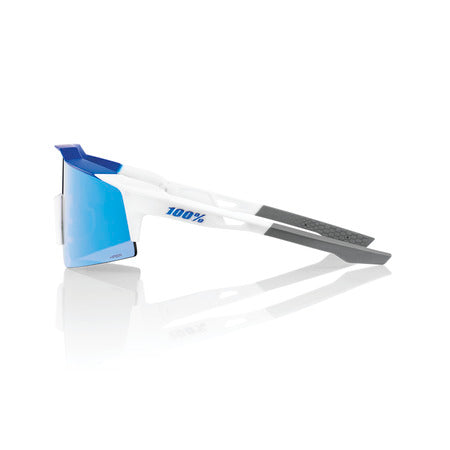 100% SPEEDCRAFT® SL MATTE WHITE/METALLIC BLUE HiPER® BLUE MULTILAYER MIRROR LENS + CLEAR LENS INCLUDED