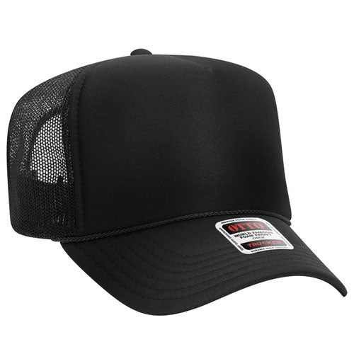 theLAB: OTTO CAP® 5 PANEL HIGH CROWN MESH BACK TRUCKER HAT
