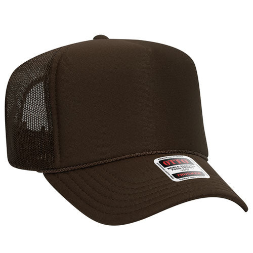 theLAB: OTTO CAP® 5 PANEL HIGH CROWN MESH BACK TRUCKER HAT