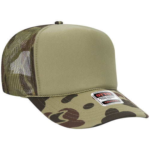 theLAB: OTTO CAP® 5 PANEL HIGH CROWN MESH BACK TRUCKER HAT