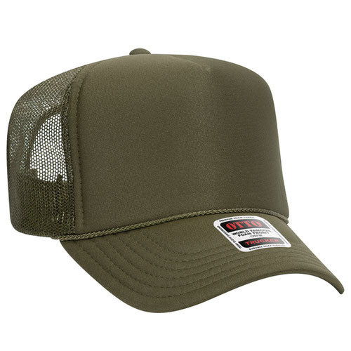 theLAB: OTTO CAP® 5 PANEL HIGH CROWN MESH BACK TRUCKER HAT