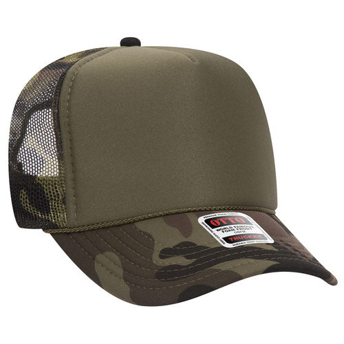 theLAB: OTTO CAP® 5 PANEL HIGH CROWN MESH BACK TRUCKER HAT