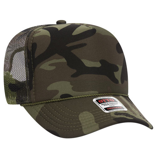 theLAB: OTTO CAP® 5 PANEL HIGH CROWN MESH BACK TRUCKER HAT