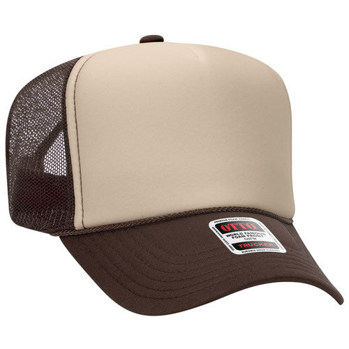 theLAB: OTTO CAP® 5 PANEL HIGH CROWN MESH BACK TRUCKER HAT