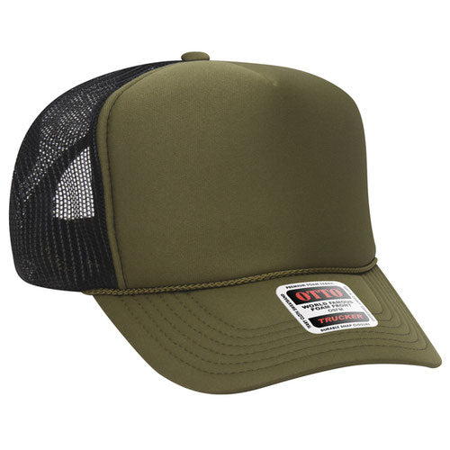theLAB: OTTO CAP® 5 PANEL HIGH CROWN MESH BACK TRUCKER HAT