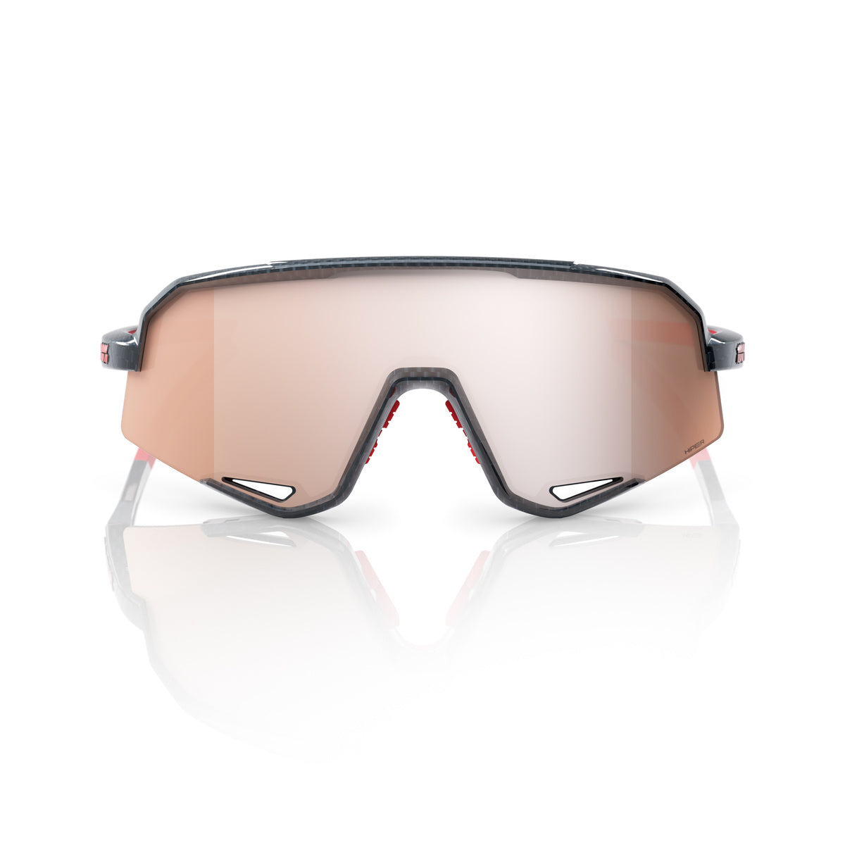 100% SLENDALE GLOSS CARBON FIBER HiPER CRIMSON SILVER MIRROR LENS