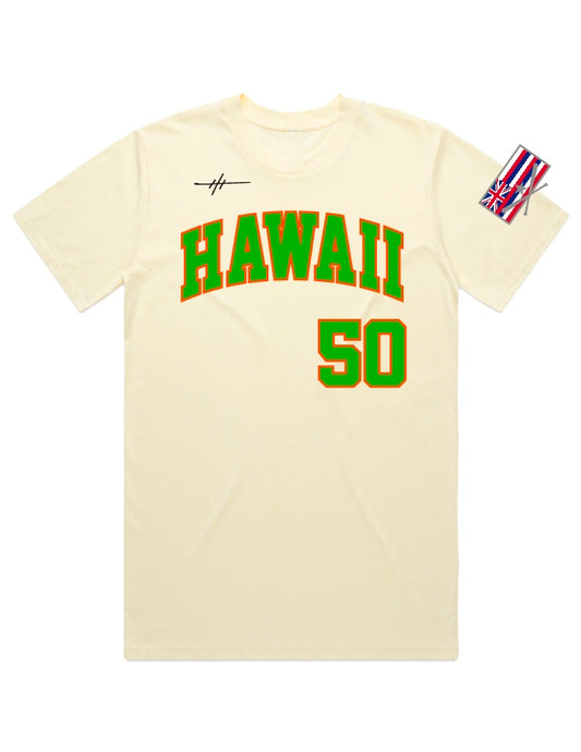 HH UH CREAM JERSEY T-SHIRT - LICENSED APPAREL