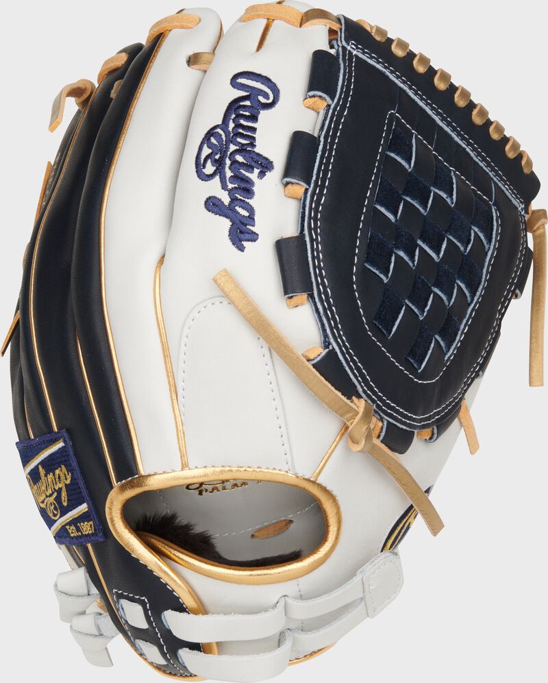RAWLINGS LIBERTY ADVANCED COLOR SERIES 12" FASTPITCH GLOVE, WHITE/NAVY