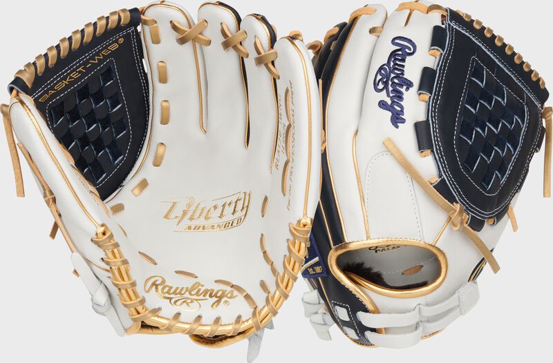 RAWLINGS LIBERTY ADVANCED COLOR SERIES 12" FASTPITCH GLOVE, WHITE/NAVY