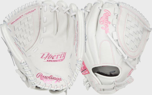 RAWLINGS LIBERTY ADVANCED COLOR SERIES 12 IN FASTPITCH GLOVE,WHITE/PINK