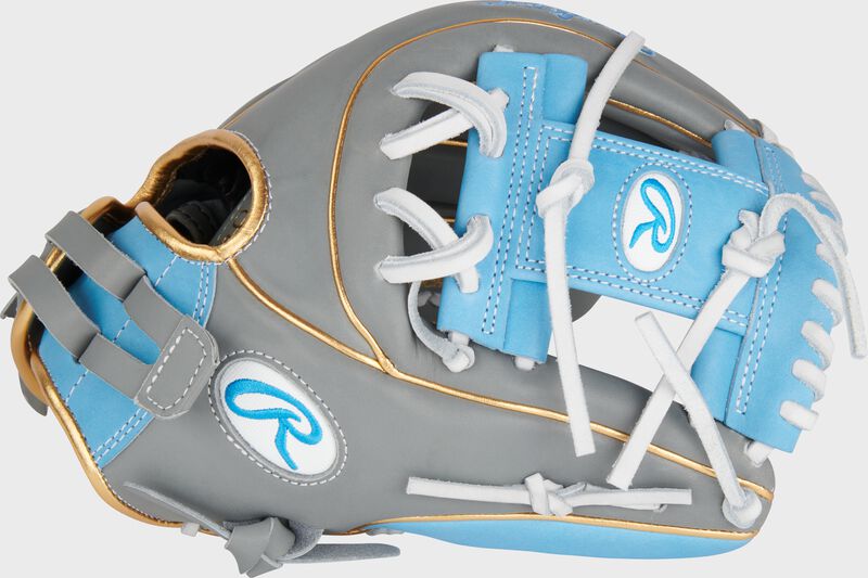 RAWLINGS LIBERTY ADVANCED COLOR SERIES 11.75" INFIELD GLOVE, GRAY/COLUMBIA BLUE