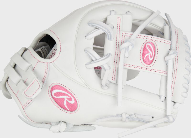 RAWLINGS LIBERTY ADVANCED COLOR SERIES 11.75 IN INFIELD GLOVE, WHITE/PINK