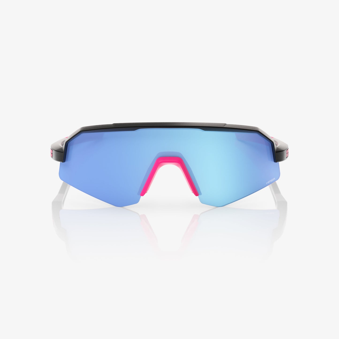 100% SLENDALE YOUTH MATTE BLACK/PINK HiPER BLUE MULTILAYER MIRROR LENS