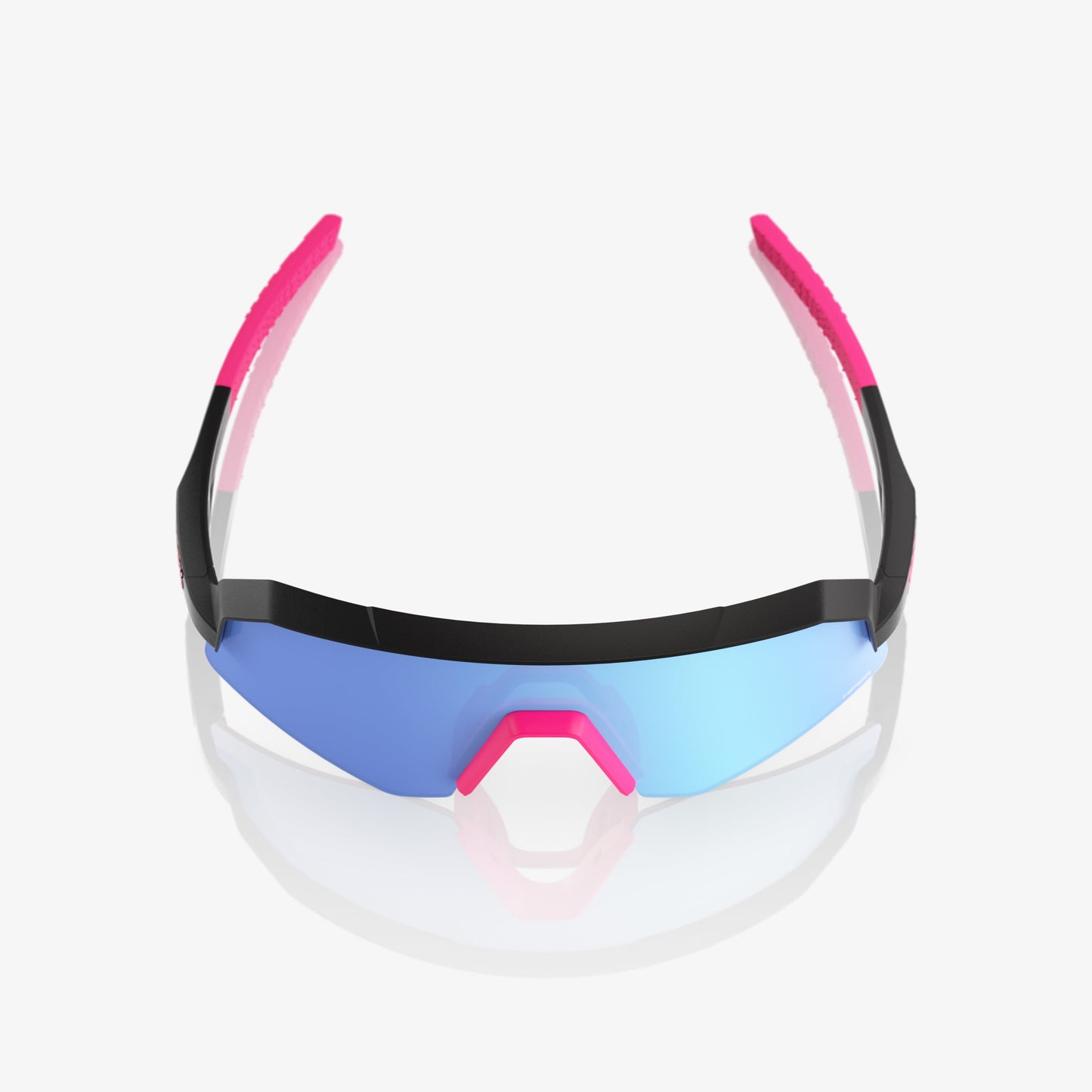 100% SLENDALE YOUTH MATTE BLACK/PINK HiPER BLUE MULTILAYER MIRROR LENS