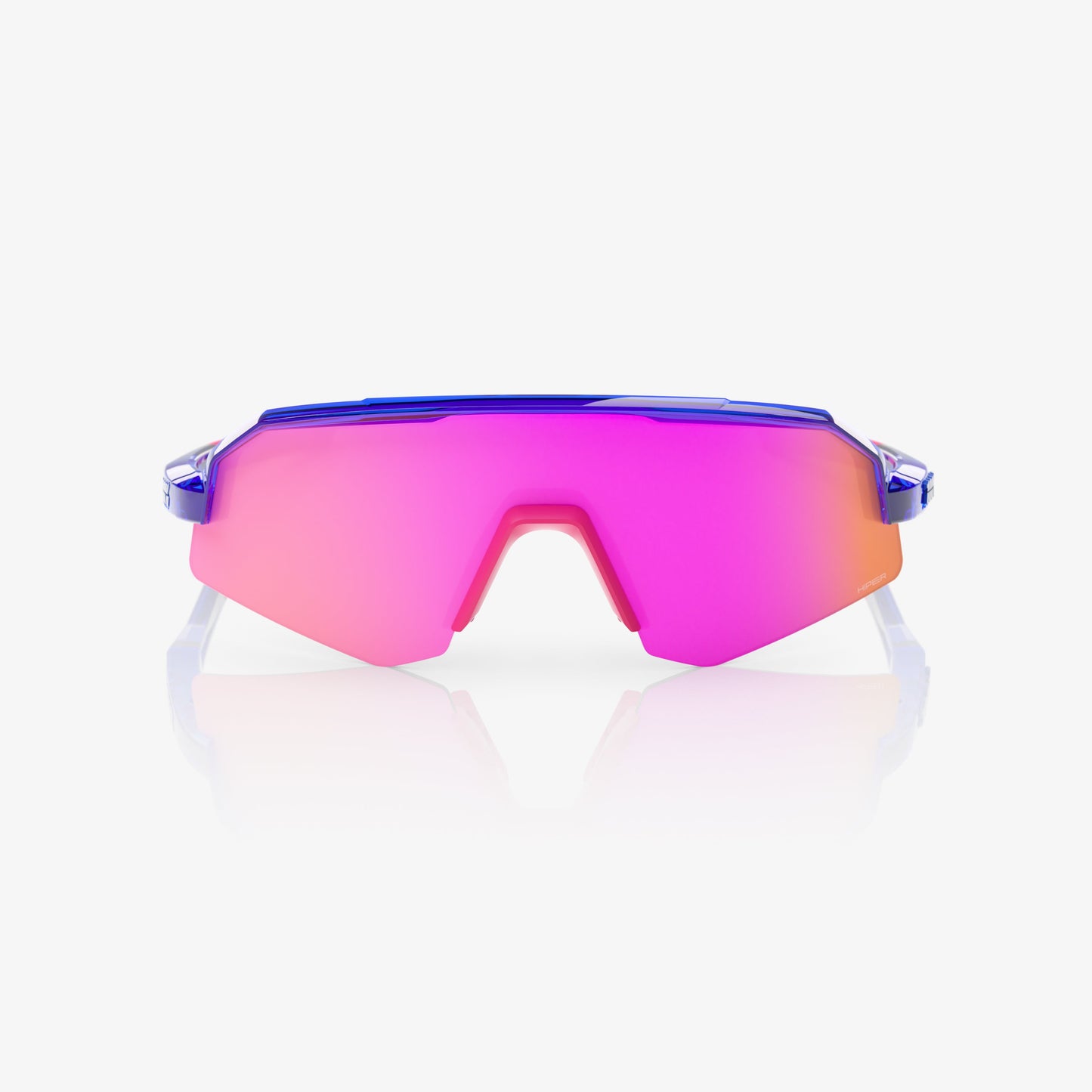 100% SLENDALE YOUTH POLISHED TRANSLUCENT BLUE HiPER VITAL PINK MIRROR LENS