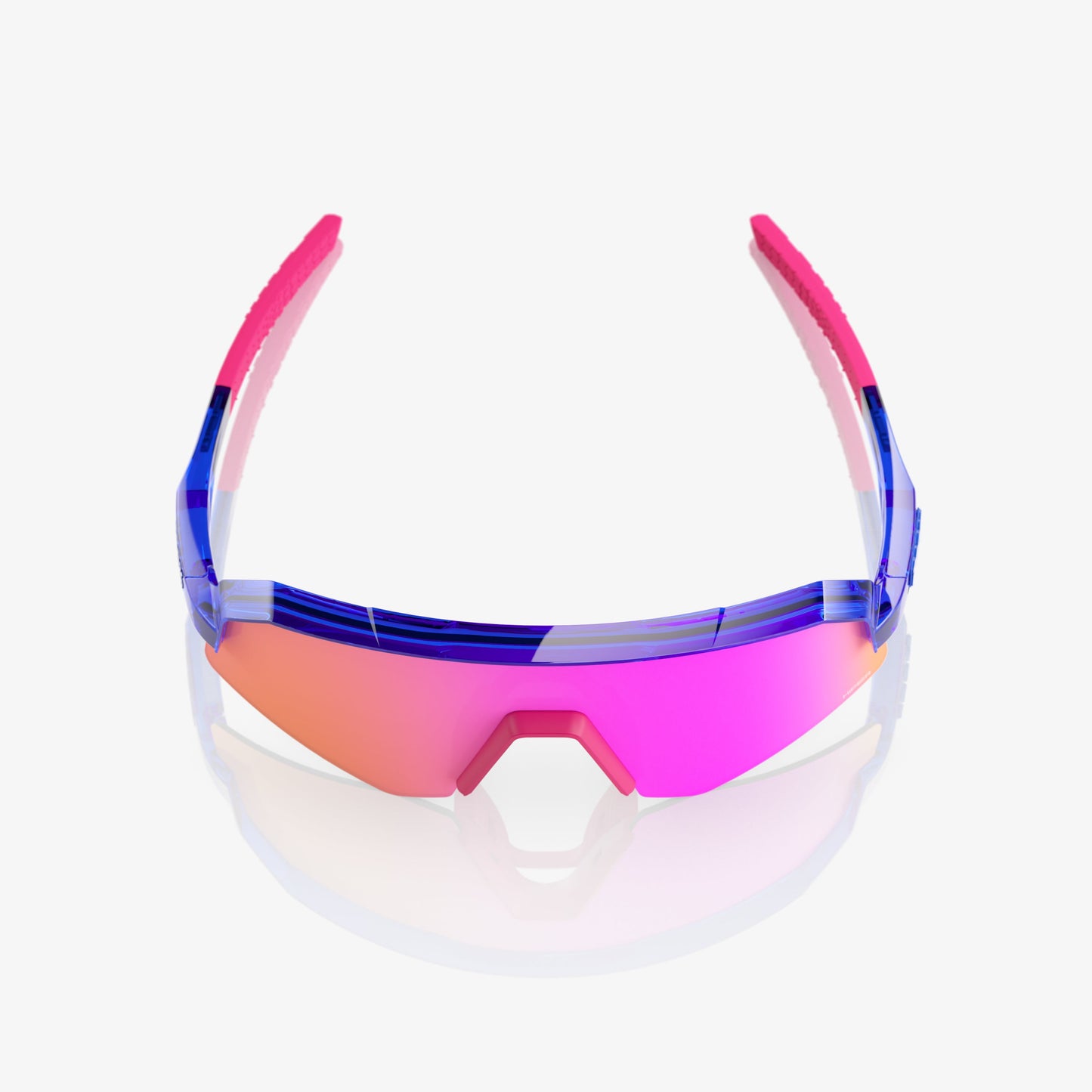 100% SLENDALE YOUTH POLISHED TRANSLUCENT BLUE HiPER VITAL PINK MIRROR LENS