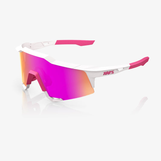 100% SPEEDCRAFT® MATTE WHITE/PINK HiPER® VITAL PINK MIRROR LENS