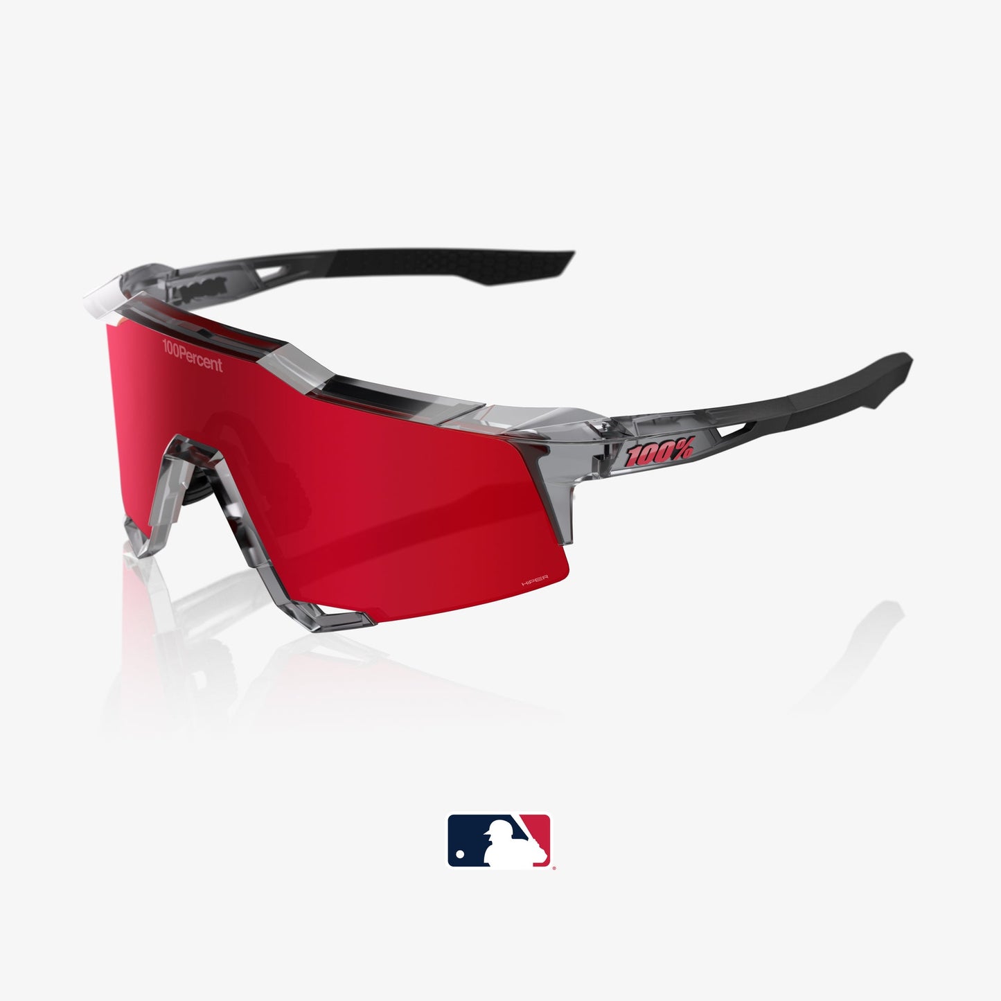 SPEEDCRAFT MLB AUTHENTIC POLISHED TRANSLUCENT GREY HiPER® Fire Red Mirror Lens