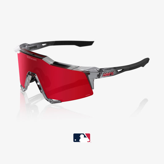 SPEEDCRAFT MLB AUTHENTIC POLISHED TRANSLUCENT GREY HiPER® Fire Red Mirror Lens
