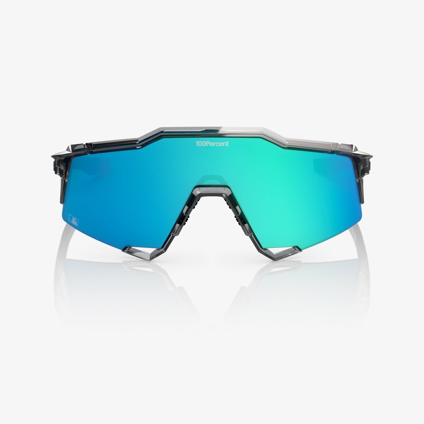 100% SPEEDCRAFT MLB AUTHENTIC POLISHED TRANSLUCENT GREY BLUE TOPAZ MIRROR LENS