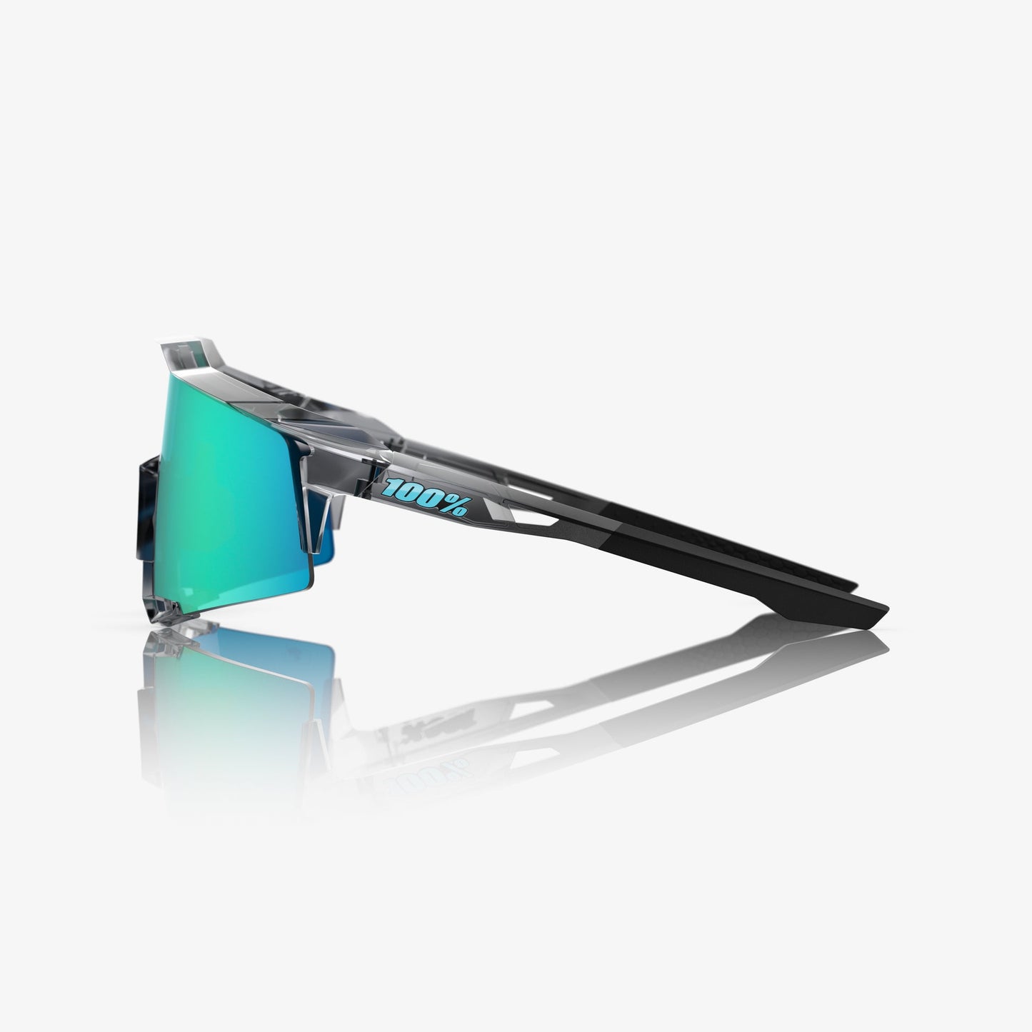 100% SPEEDCRAFT MLB AUTHENTIC POLISHED TRANSLUCENT GREY BLUE TOPAZ MIRROR LENS