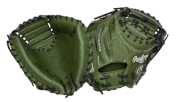 RAWLINGS HEART OF THE HIDE 34" CATCHER'S MITT; LIMITED EDITION MILITARY GREEN
