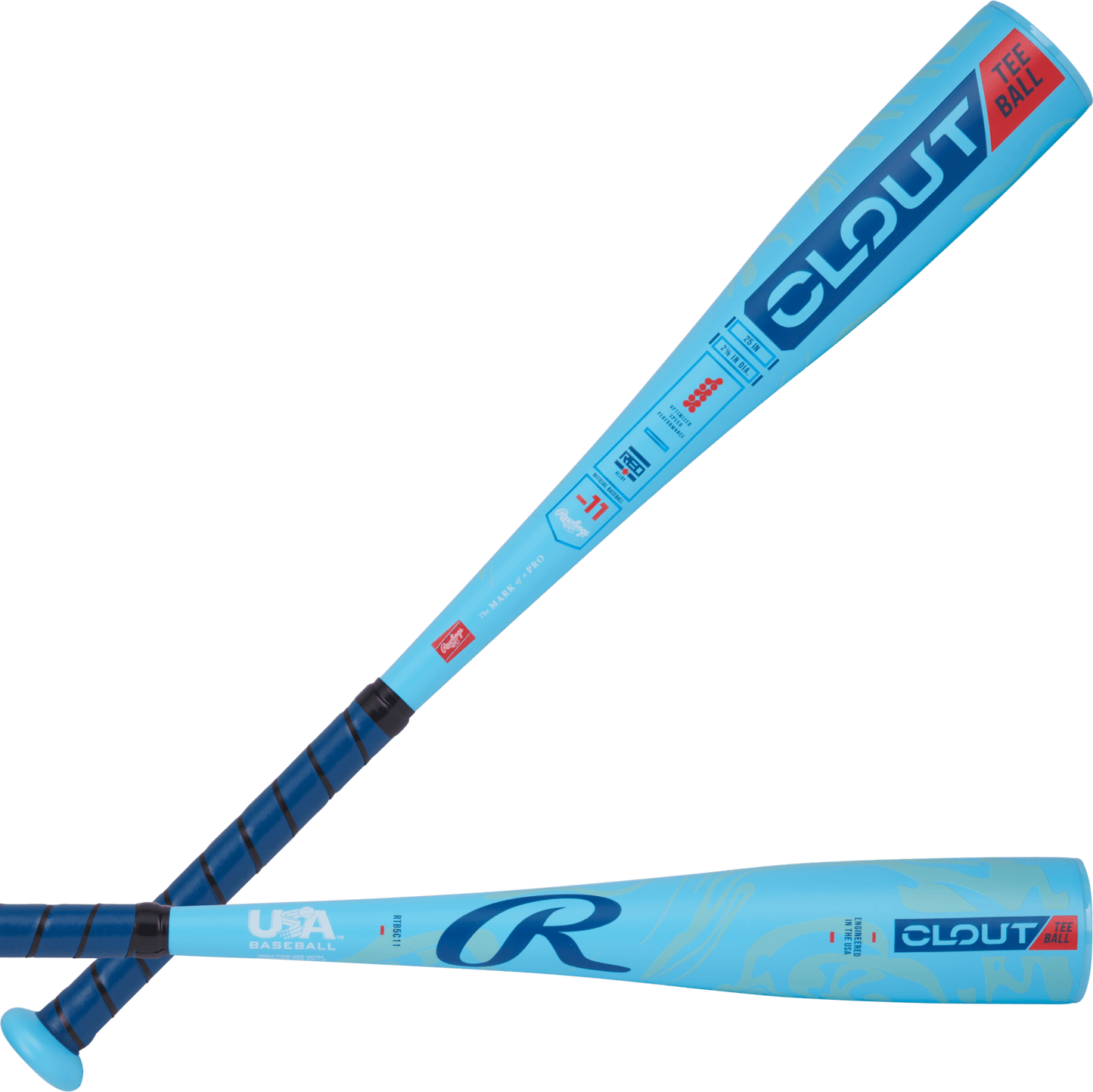 2025 RAWLINGS CLOUT -11 USA T-BALL BASEBALL BAT