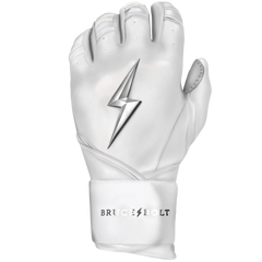 BRUCE BOLT 2021 YOUTH CHROME SERIES LONG CUFF BATTING GLOVES WITH STORAGE BAG