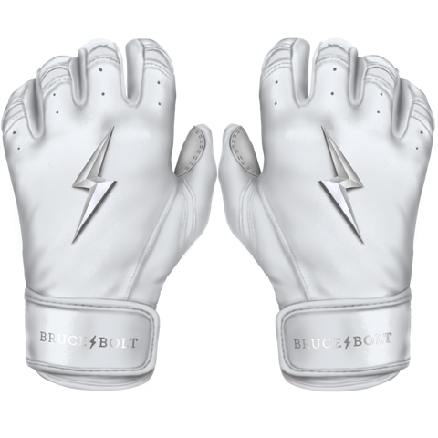 BRUCE BOLT 2021 YOUTH CHROME SERIES SHORT CUFF BATTING GLOVES WITH STORAGE BAG