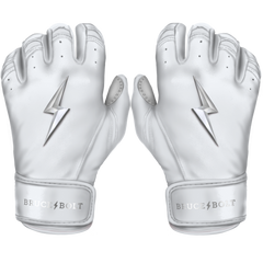 BRUCE BOLT 2021 YOUTH CHROME SERIES SHORT CUFF BATTING GLOVES WITH STORAGE BAG