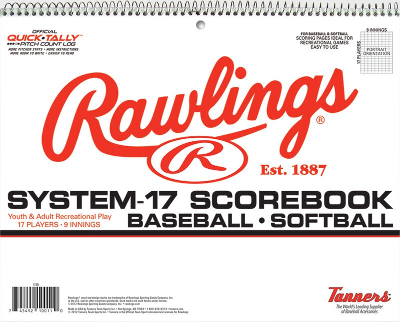 RAWLINGS SYSTEM-17 BASEBALL SCOREBOOK