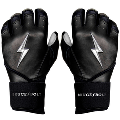 BRUCE BOLT 2021 CHROME SERIES LONG CUFF BATTING GLOVES WITH STORAGE BAG