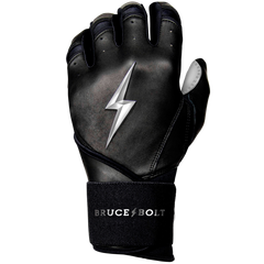 BRUCE BOLT 2021 YOUTH CHROME SERIES LONG CUFF BATTING GLOVES WITH STORAGE BAG