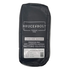 BRUCE BOLT 2021 YOUTH CHROME SERIES SHORT CUFF BATTING GLOVES WITH STORAGE BAG