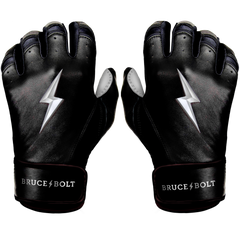 BRUCE BOLT 2021 YOUTH CHROME SERIES SHORT CUFF BATTING GLOVES WITH STORAGE BAG