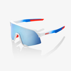 100% S3® TOTAL ENERGIES TEAM MATTE WHITE / METALLIC BLUE HiPER® BLUE MULTILAYER MIRROR LENS