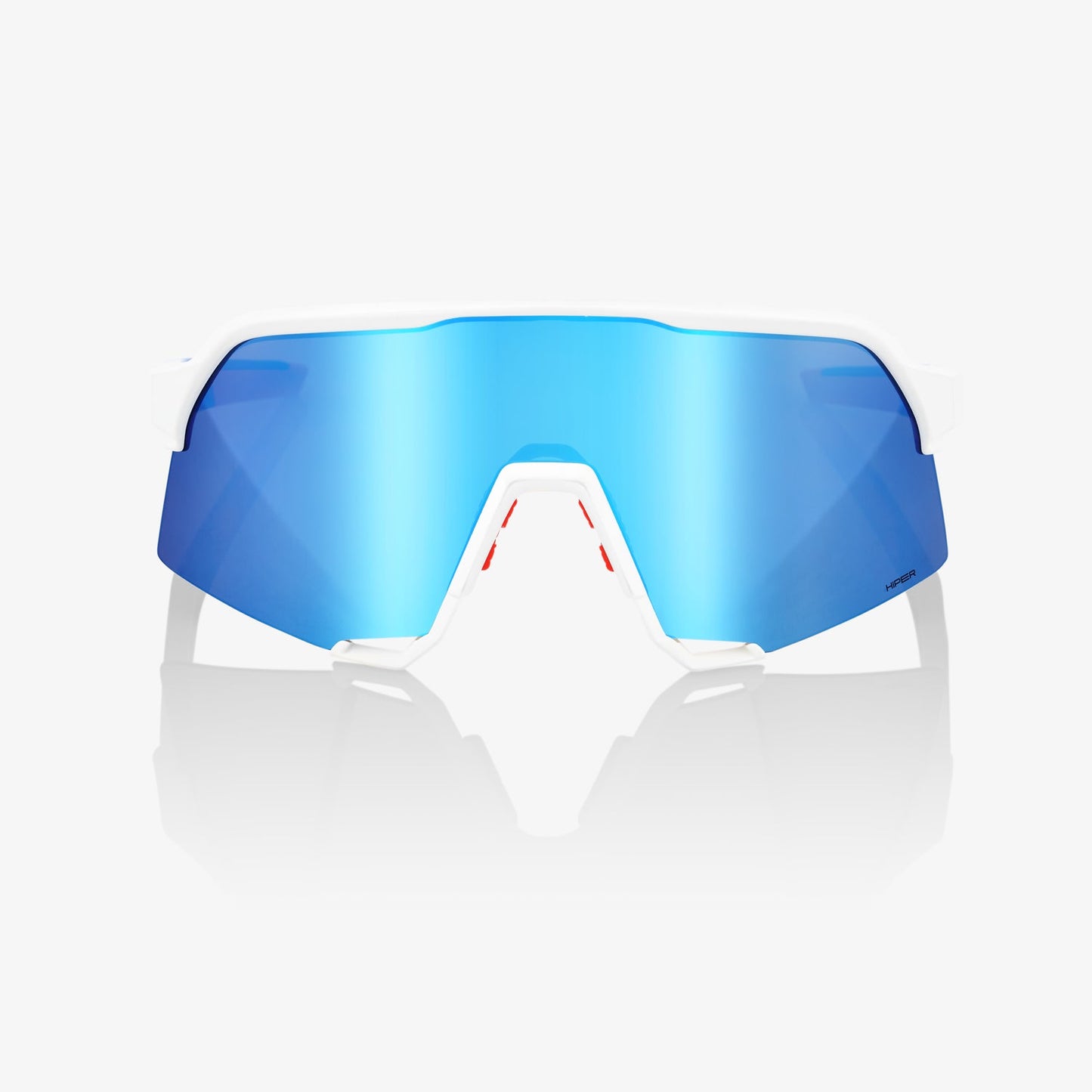 100% S3® TOTAL ENERGIES TEAM MATTE WHITE / METALLIC BLUE HiPER® BLUE MULTILAYER MIRROR LENS