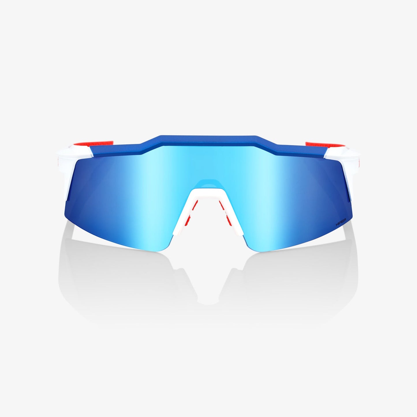 100% SPEEDCRAFT® SL TOTAL ENERGIES TEAM MATTE WHITE / METALLIC BLUE HiPER® BLUE MULTILAYER MIRROR LENS
